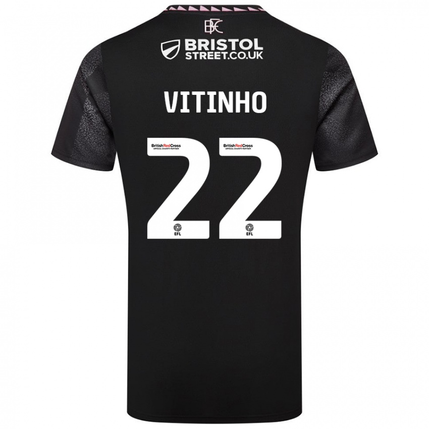 Dětské Vitinho #22 Černý Daleko Hráčské Dresy 2024/25 Dres