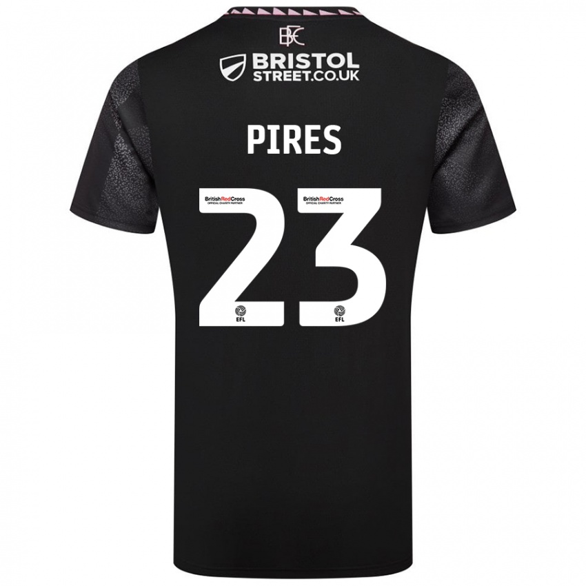 Dětské Lucas Pires #23 Černý Daleko Hráčské Dresy 2024/25 Dres