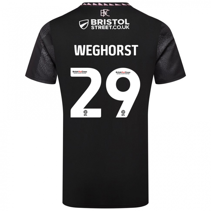 Dětské Wout Weghorst #29 Černý Daleko Hráčské Dresy 2024/25 Dres