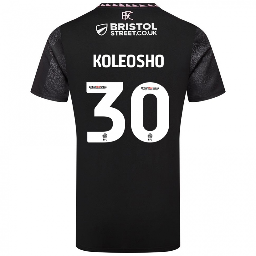 Dětské Luca Koleosho #30 Černý Daleko Hráčské Dresy 2024/25 Dres