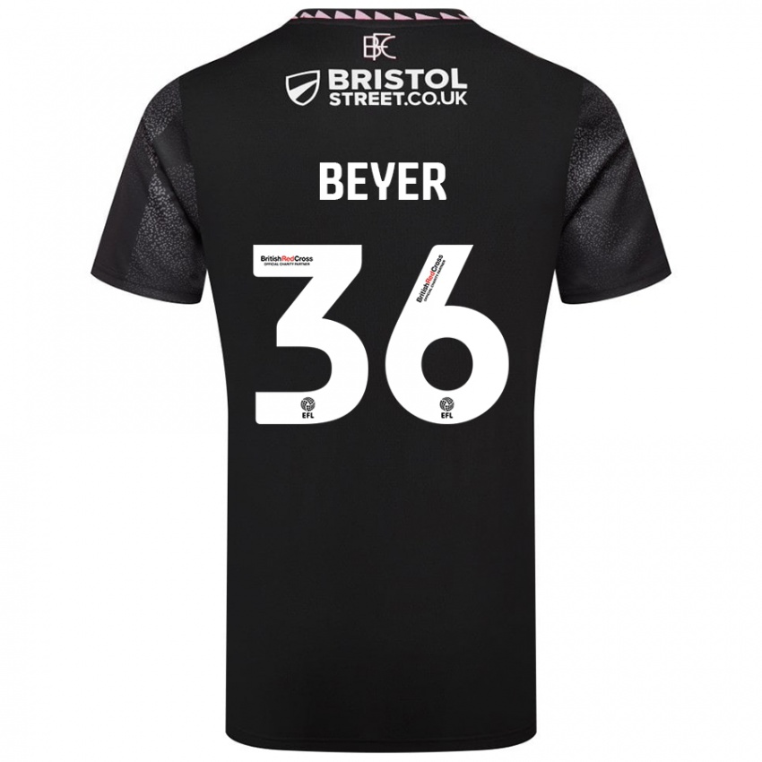 Dětské Jordan Beyer #36 Černý Daleko Hráčské Dresy 2024/25 Dres