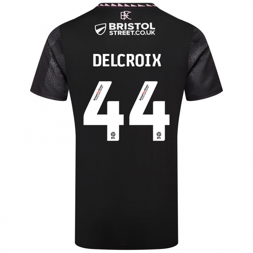 Dětské Hannes Delcroix #44 Černý Daleko Hráčské Dresy 2024/25 Dres