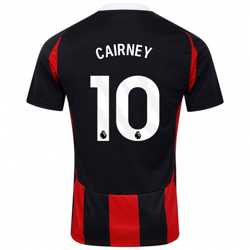 Dětské Tom Cairney #10 Černá Červená Daleko Hráčské Dresy 2024/25 Dres