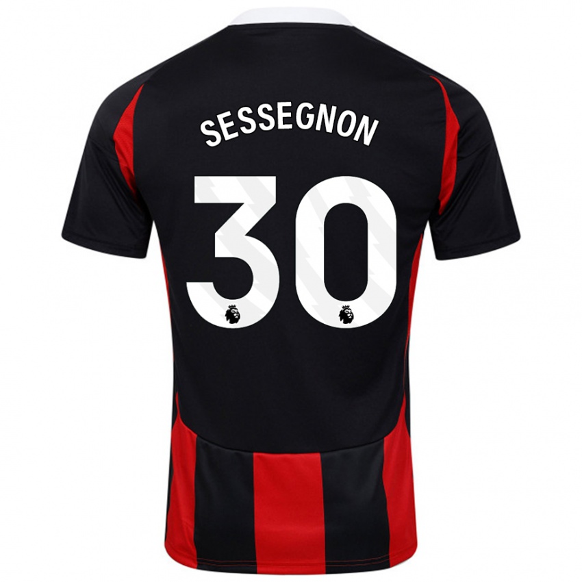 Dětské Ryan Sessegnon #30 Černá Červená Daleko Hráčské Dresy 2024/25 Dres