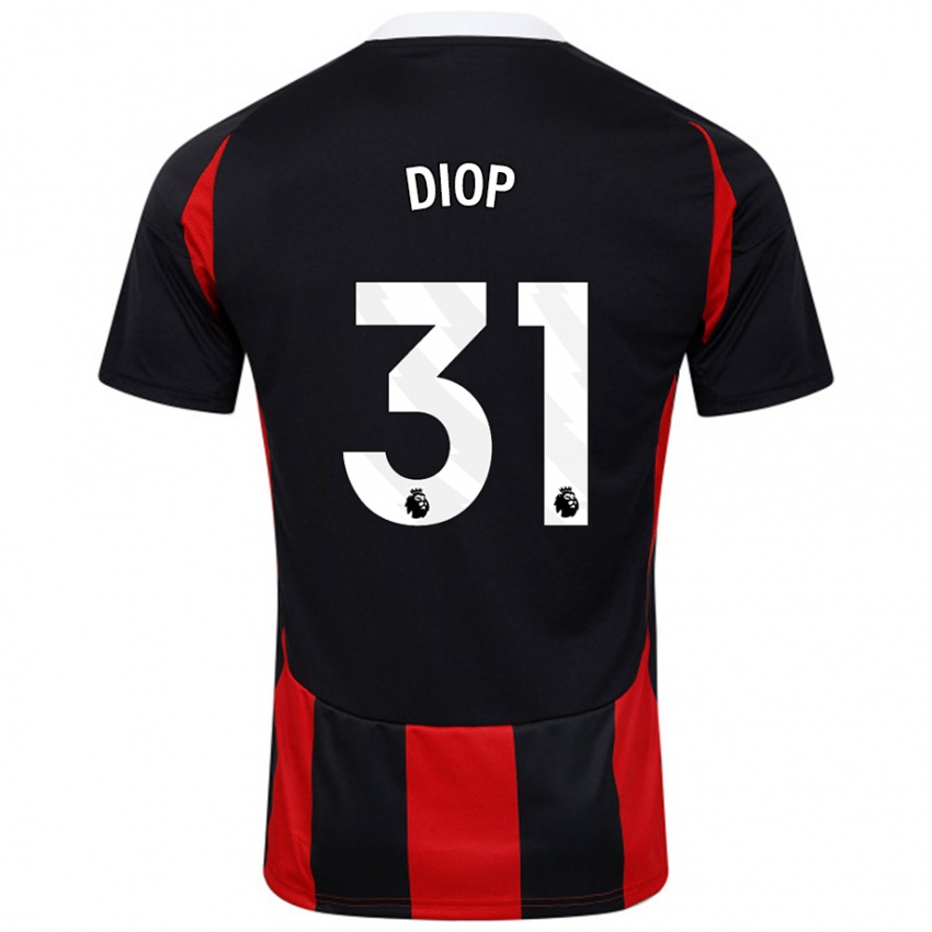 Dětské Issa Diop #31 Černá Červená Daleko Hráčské Dresy 2024/25 Dres