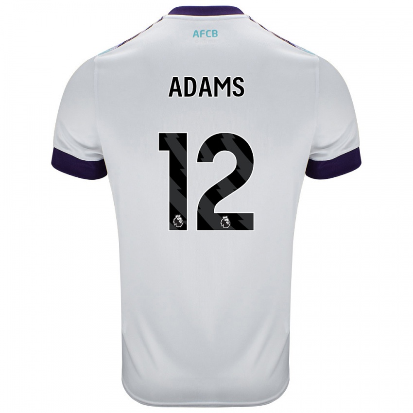 Dětské Tyler Adams #12 Bílá Zelená Fialová Daleko Hráčské Dresy 2024/25 Dres