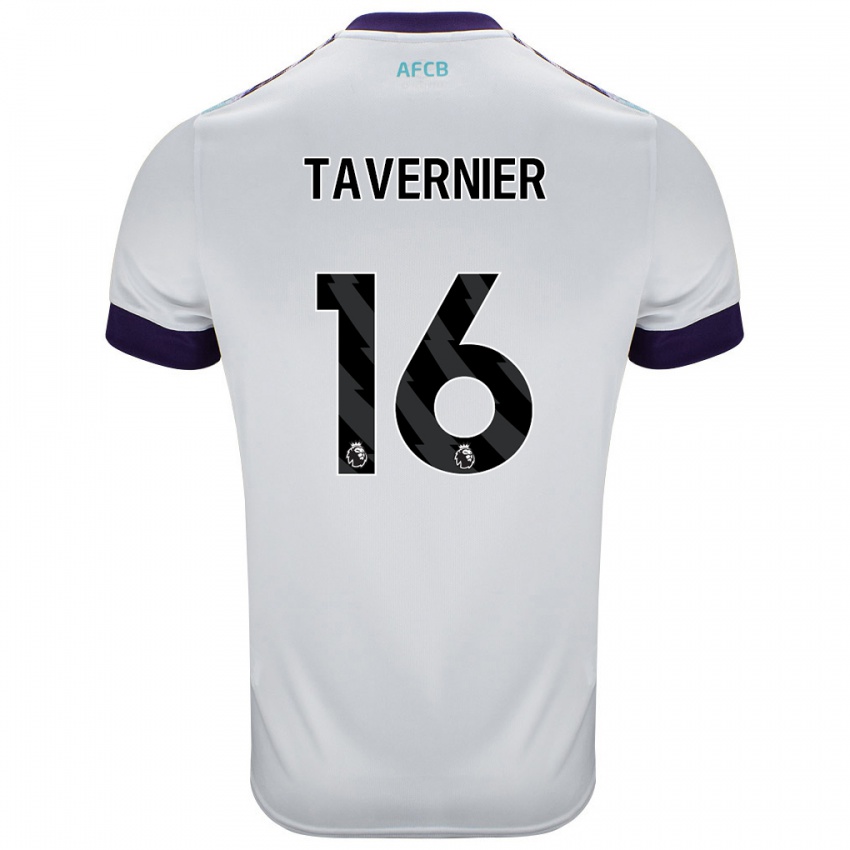 Dětské Marcus Tavernier #16 Bílá Zelená Fialová Daleko Hráčské Dresy 2024/25 Dres