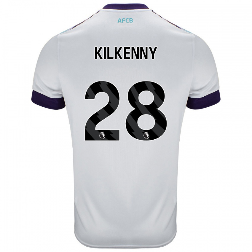 Dětské Gavin Kilkenny #28 Bílá Zelená Fialová Daleko Hráčské Dresy 2024/25 Dres