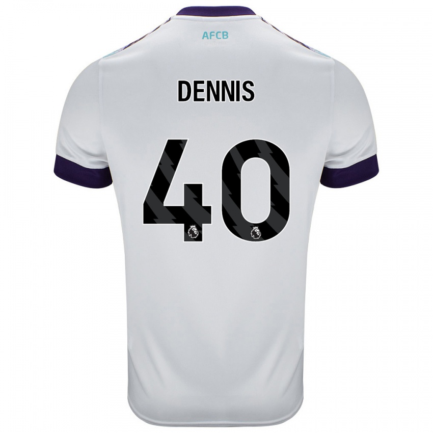 Dětské Will Dennis #40 Bílá Zelená Fialová Daleko Hráčské Dresy 2024/25 Dres