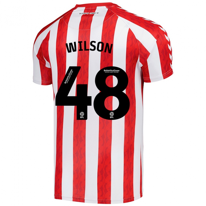 Pánské Callum Wilson #48 Červená Bílá Domů Hráčské Dresy 2024/25 Dres