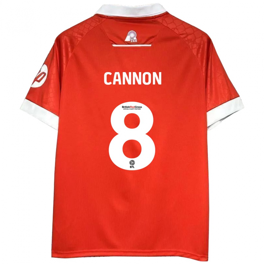 Pánské Andy Cannon #8 Červená Bílá Domů Hráčské Dresy 2024/25 Dres