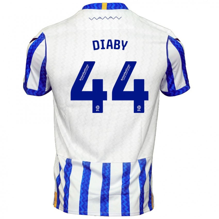 Pánské Momo Diaby #44 Modrá Bílá Domů Hráčské Dresy 2024/25 Dres