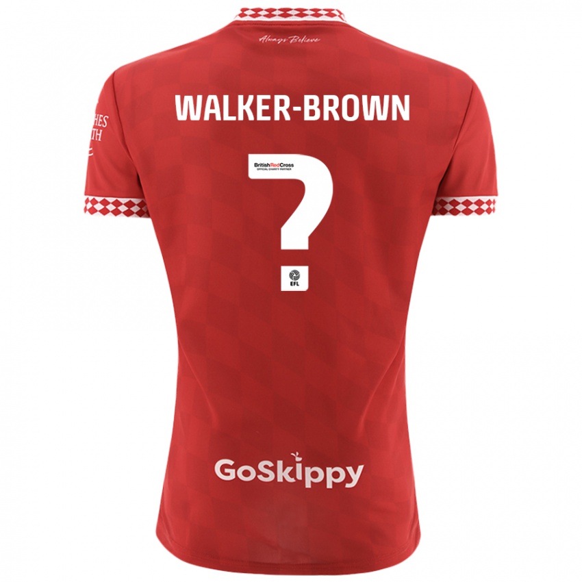 Pánské Rushon Walker-Brown #0 Červený Domů Hráčské Dresy 2024/25 Dres