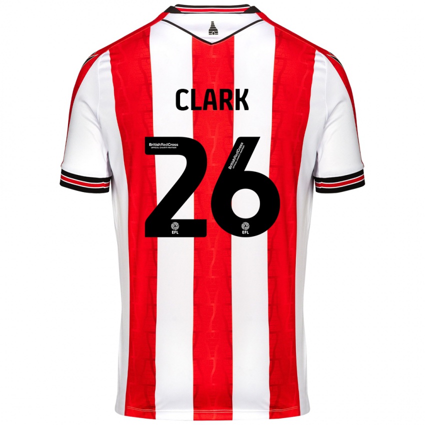 Pánské Ciaran Clark #26 Červená Bílá Domů Hráčské Dresy 2024/25 Dres