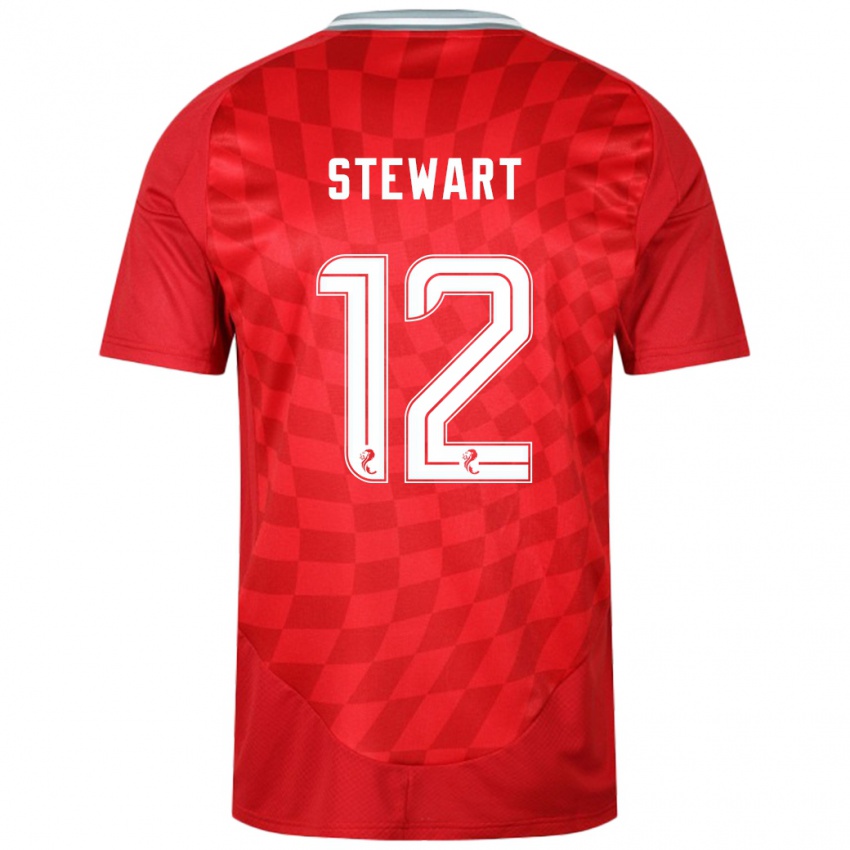 Pánské Hannah Stewart #12 Červený Domů Hráčské Dresy 2024/25 Dres