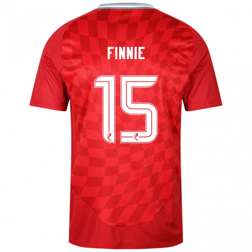 Pánské Maddison Finnie #15 Červený Domů Hráčské Dresy 2024/25 Dres