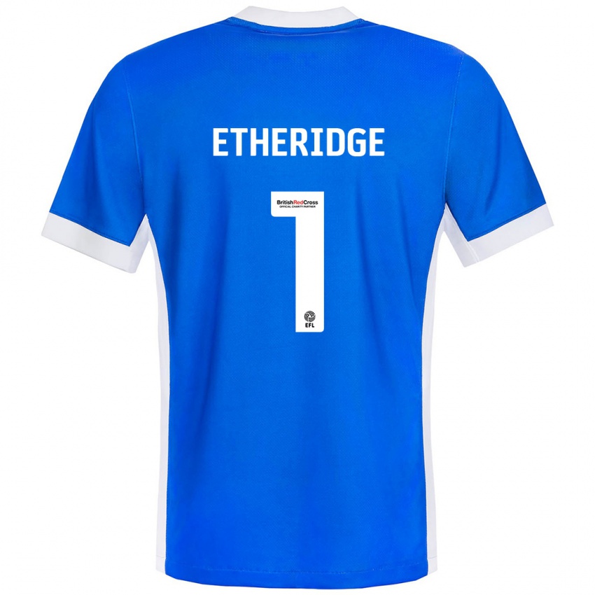 Pánské Neil Etheridge #1 Modrá Bílá Domů Hráčské Dresy 2024/25 Dres