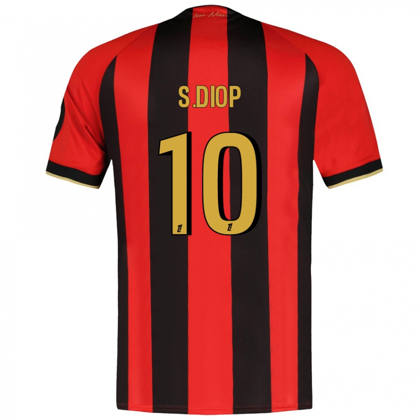 Pánské Sofiane Diop #10 Červená Černá Domů Hráčské Dresy 2024/25 Dres