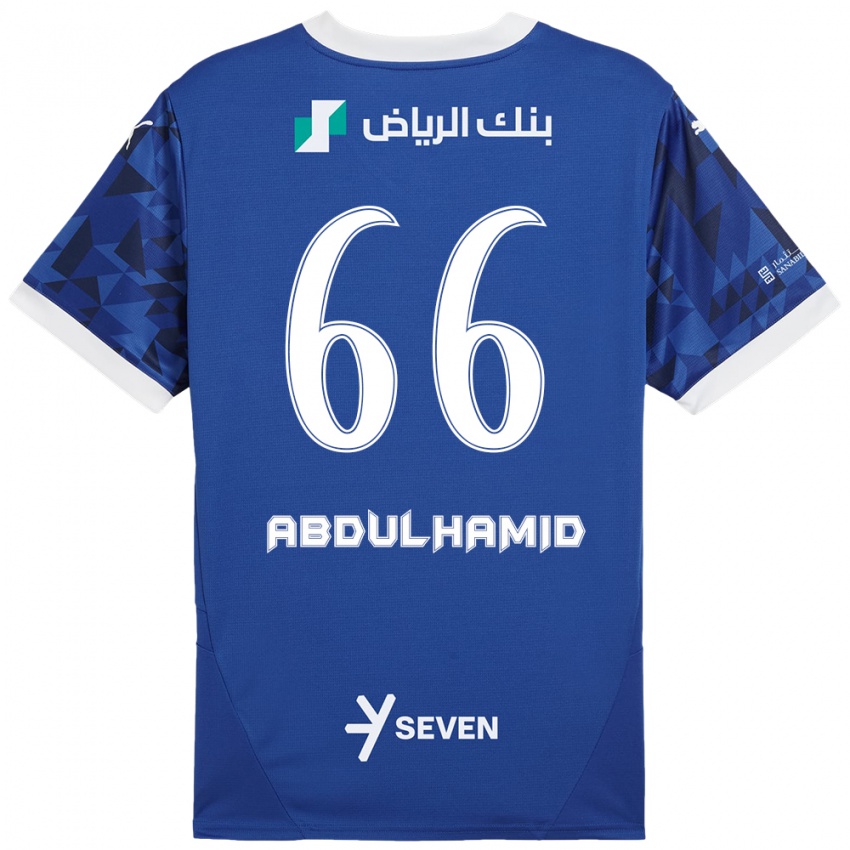 Pánské Saud Abdulhamid #66 Tmavě Modrá Bílá Domů Hráčské Dresy 2024/25 Dres