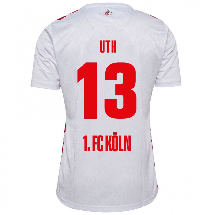 Pánské Mark Uth #13 Bílá Červená Domů Hráčské Dresy 2024/25 Dres