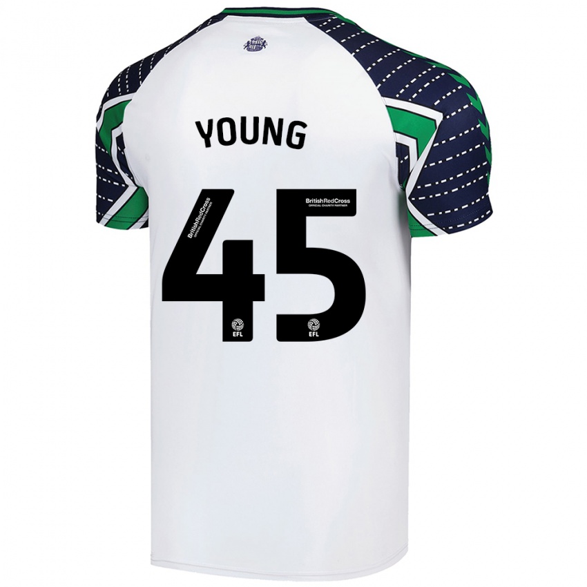 Pánské Matthew Young #45 Bílý Daleko Hráčské Dresy 2024/25 Dres