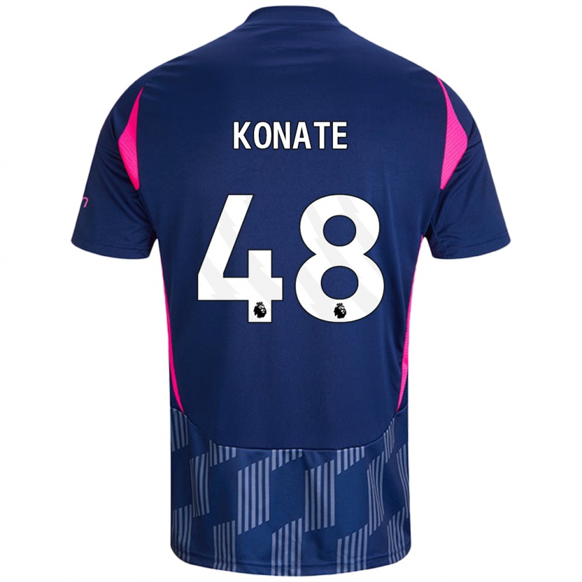 Pánské Ateef Konaté #48 Královsky Modrá Růžová Daleko Hráčské Dresy 2024/25 Dres