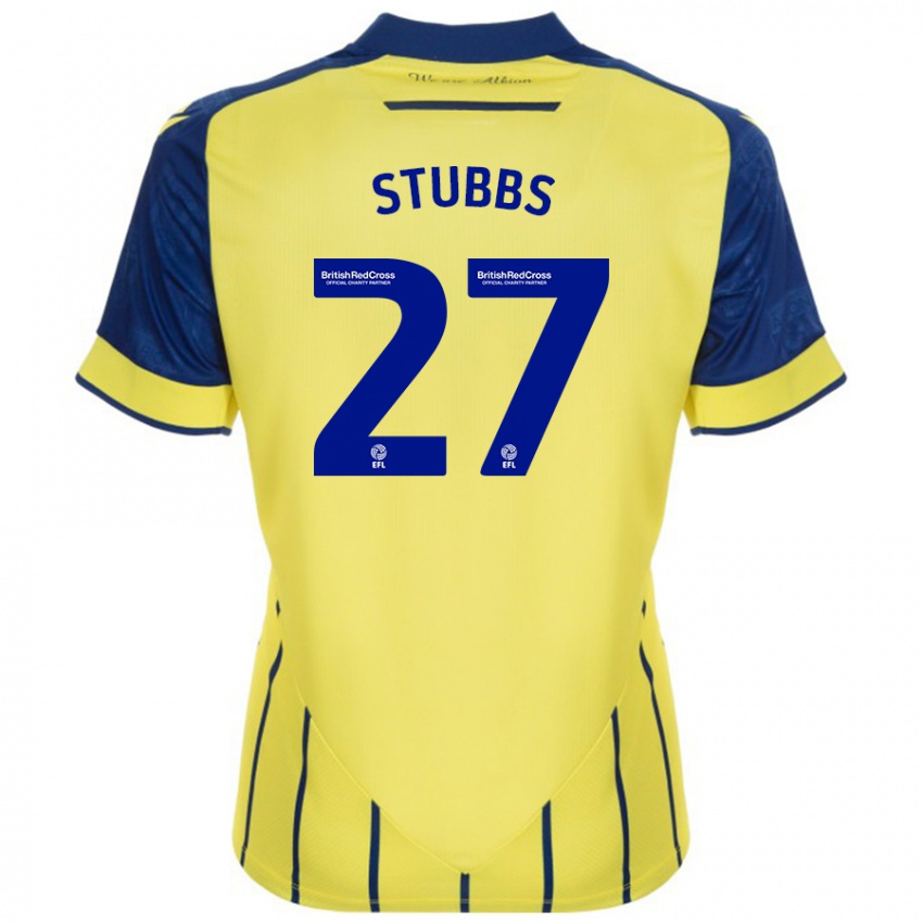 Pánské Olivia Stubbs #27 Žlutá Modrá Daleko Hráčské Dresy 2024/25 Dres