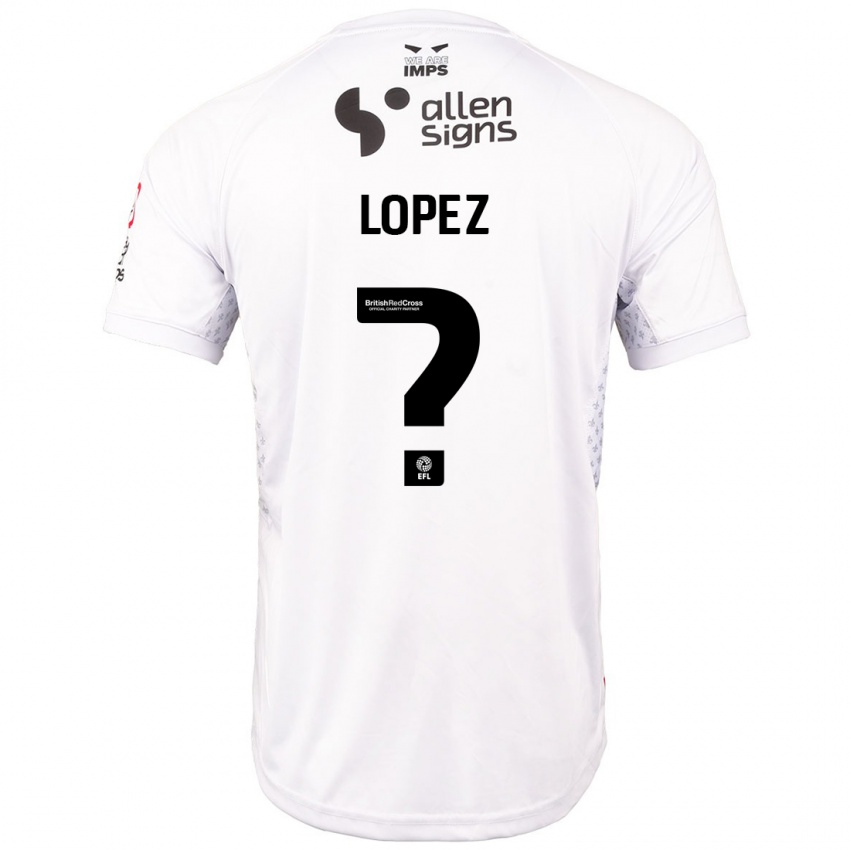 Pánské Jersey Lopez #0 Červená Bílá Daleko Hráčské Dresy 2024/25 Dres