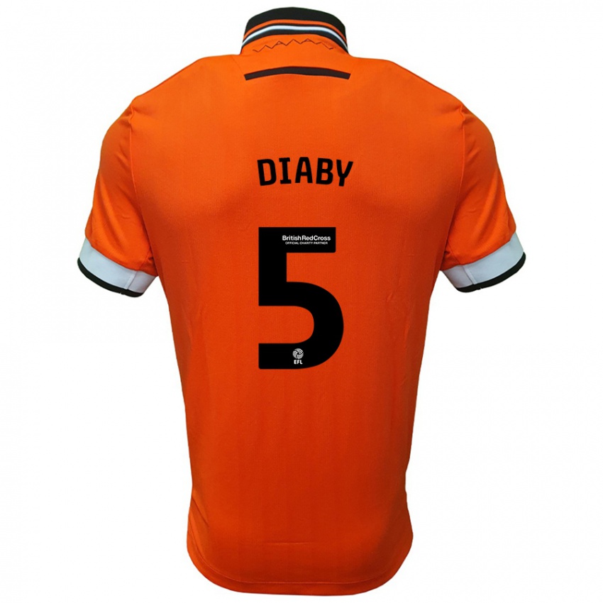 Pánské Bambo Diaby #5 Oranžová Bílá Daleko Hráčské Dresy 2024/25 Dres