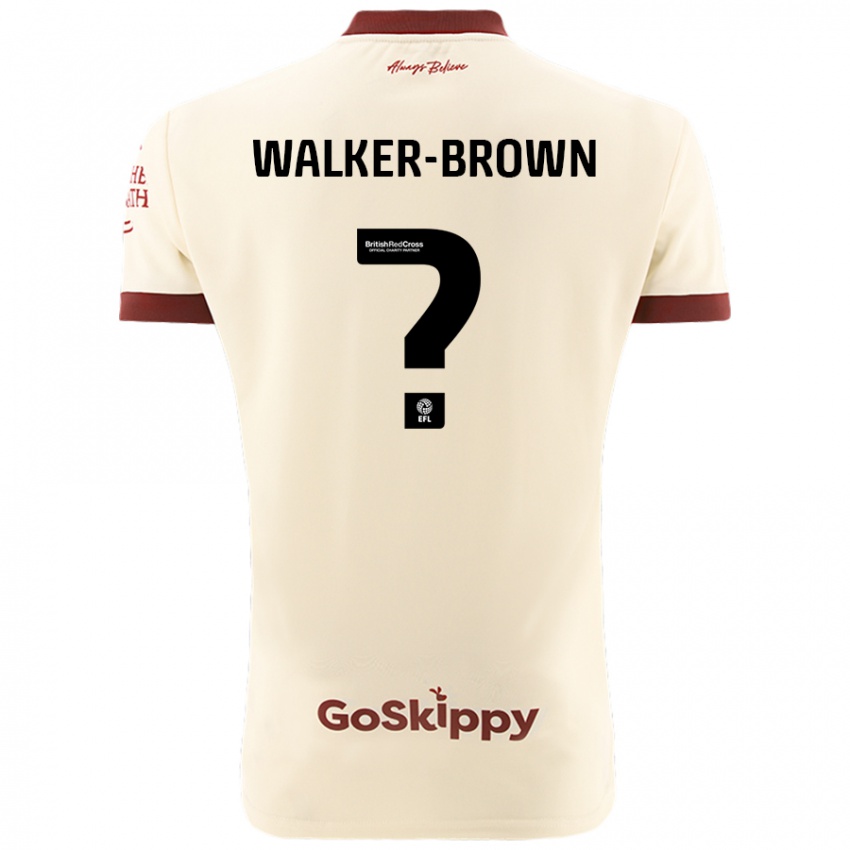 Pánské Rushon Walker-Brown #0 Krémově Bílá Daleko Hráčské Dresy 2024/25 Dres