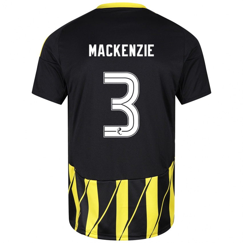 Pánské Jack Mackenzie #3 Černá Žlutá Daleko Hráčské Dresy 2024/25 Dres