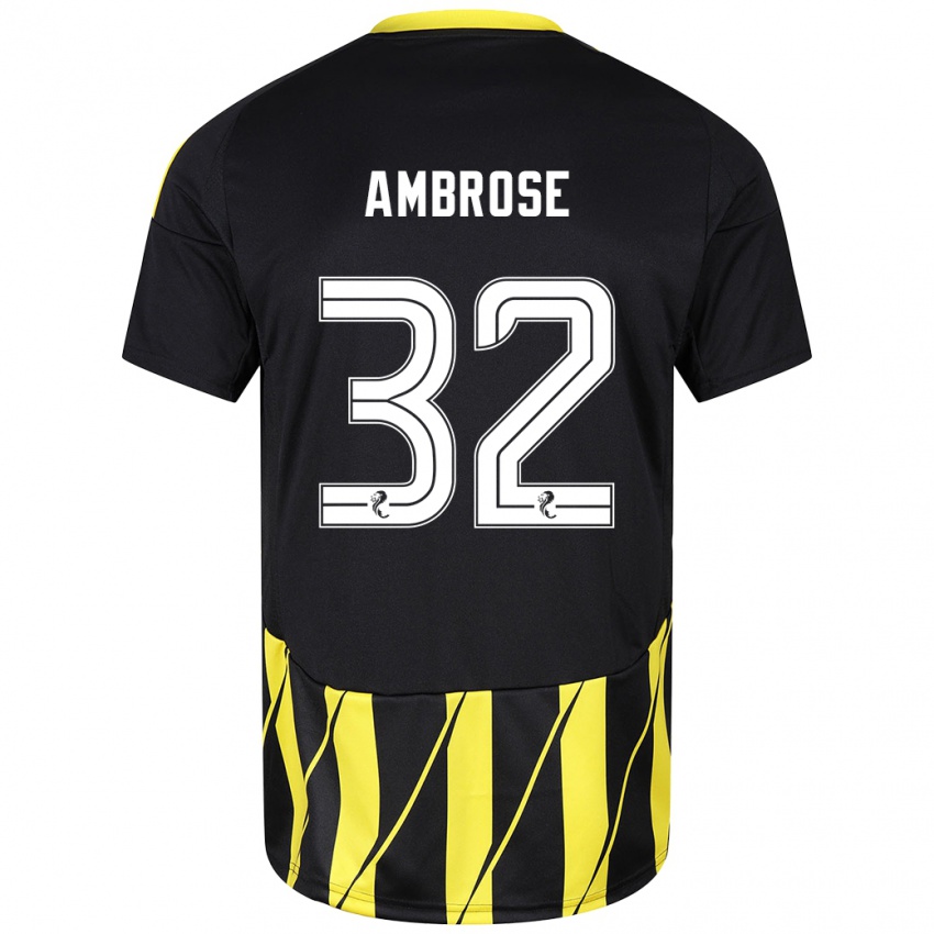 Pánské Peter Ambrose #32 Černá Žlutá Daleko Hráčské Dresy 2024/25 Dres