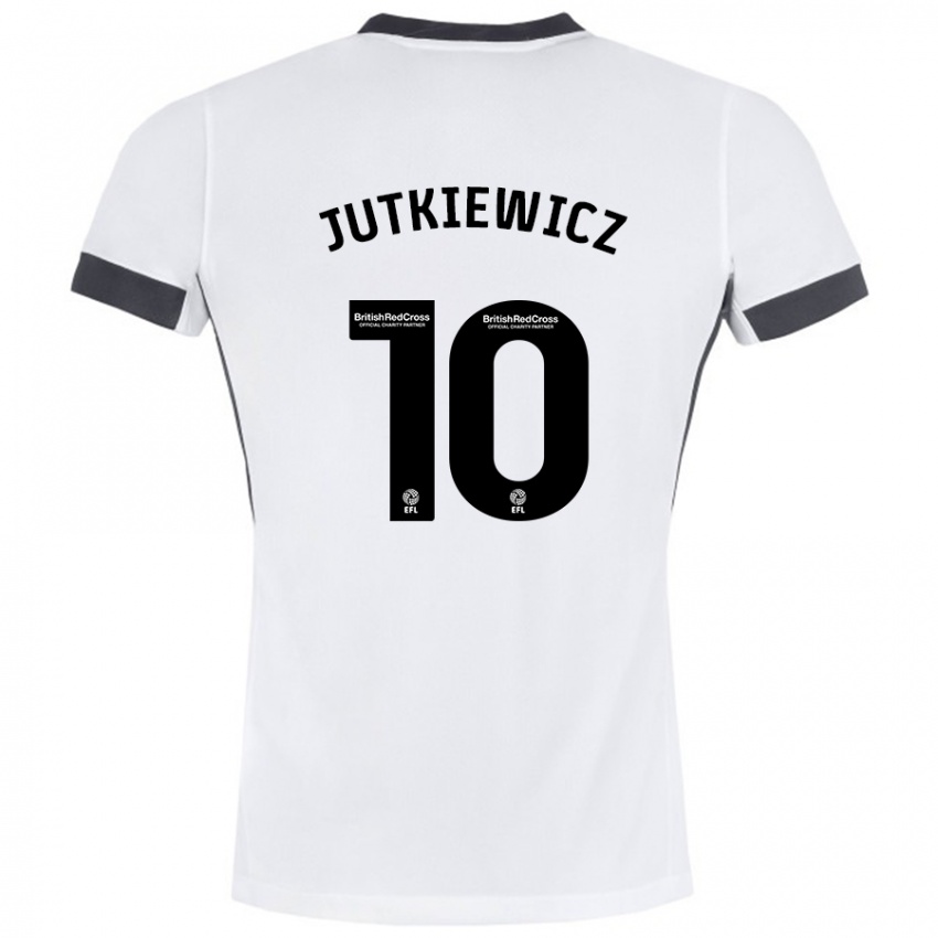 Pánské Lukas Jutkiewicz #10 Bílá Černá Daleko Hráčské Dresy 2024/25 Dres