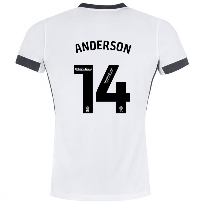 Pánské Keshi Anderson #14 Bílá Černá Daleko Hráčské Dresy 2024/25 Dres