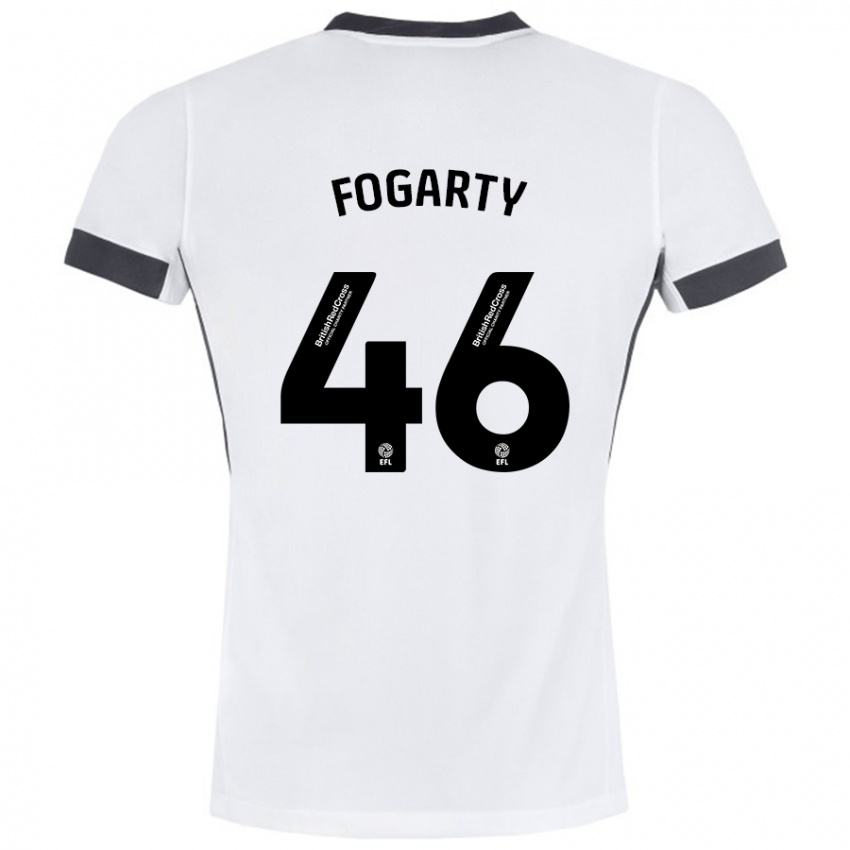 Pánské Tom Fogarty #46 Bílá Černá Daleko Hráčské Dresy 2024/25 Dres