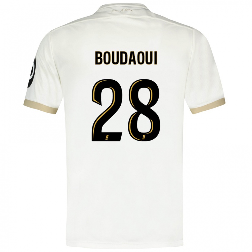 Pánské Hicham Boudaoui #28 Bílé Zlato Daleko Hráčské Dresy 2024/25 Dres