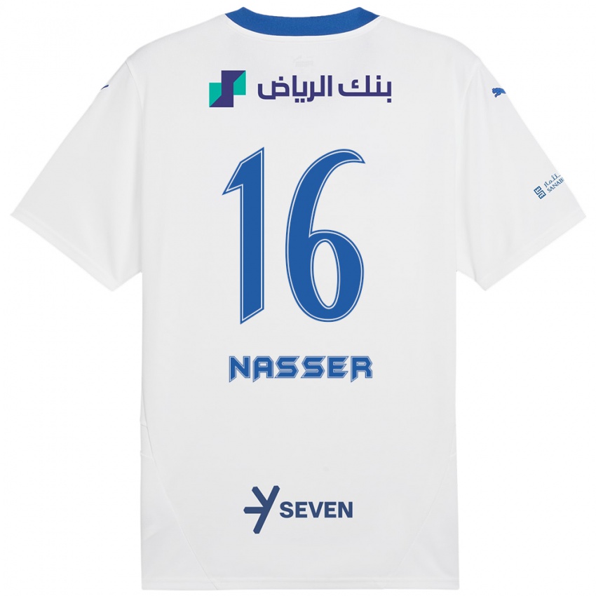 Pánské Nasser Al-Dawsari #16 Bílá Modrá Daleko Hráčské Dresy 2024/25 Dres