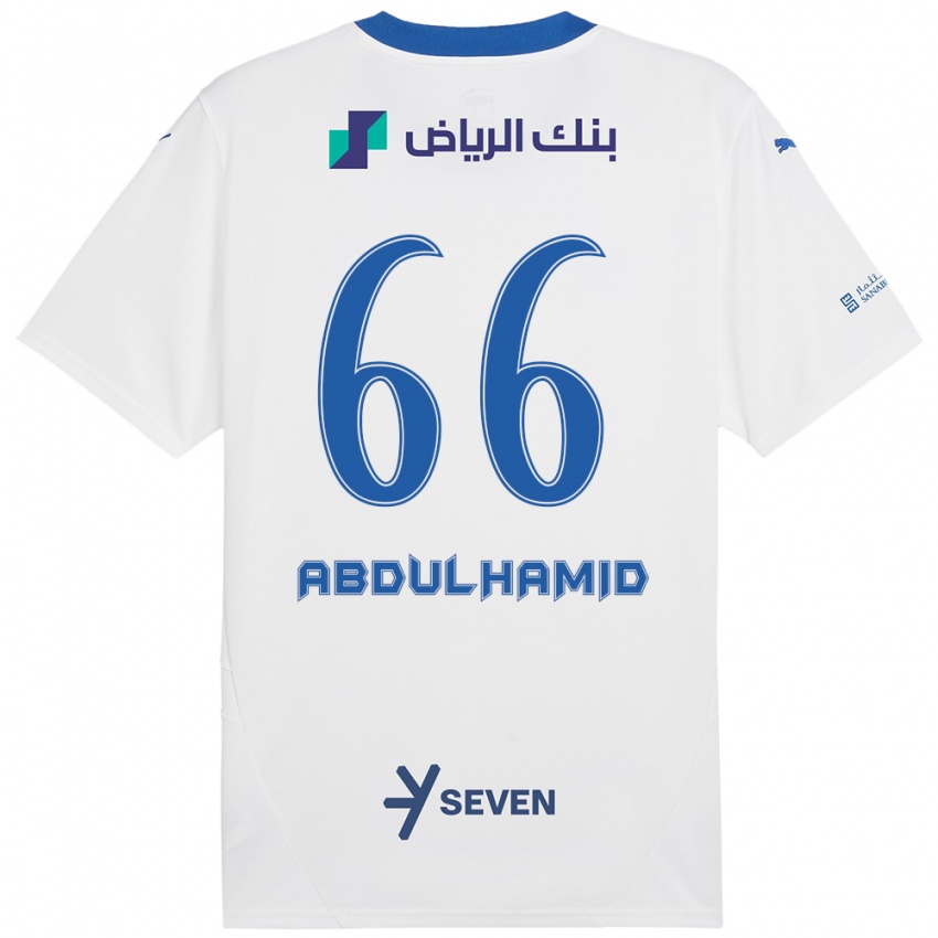 Pánské Saud Abdulhamid #66 Bílá Modrá Daleko Hráčské Dresy 2024/25 Dres