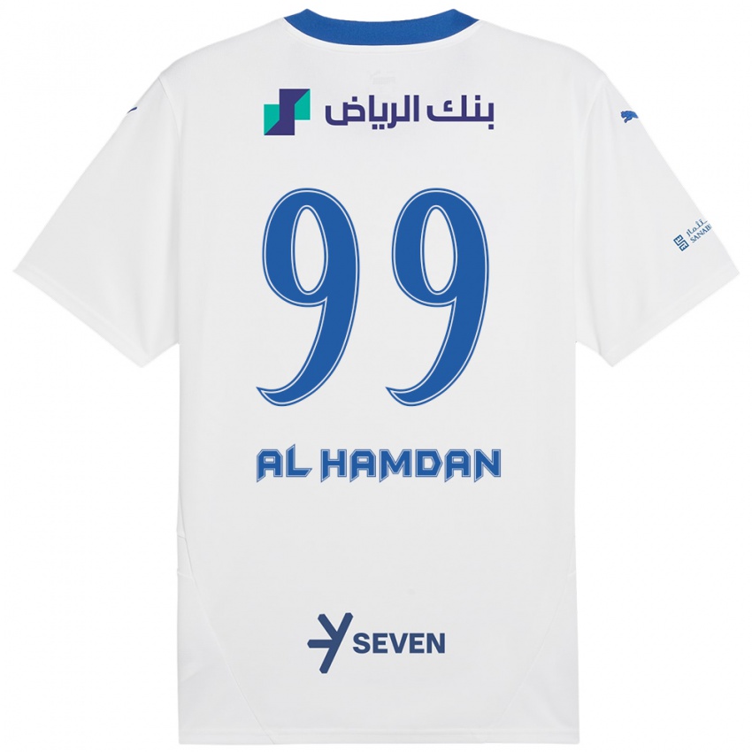 Pánské Abdullah Al-Hamdan #99 Bílá Modrá Daleko Hráčské Dresy 2024/25 Dres