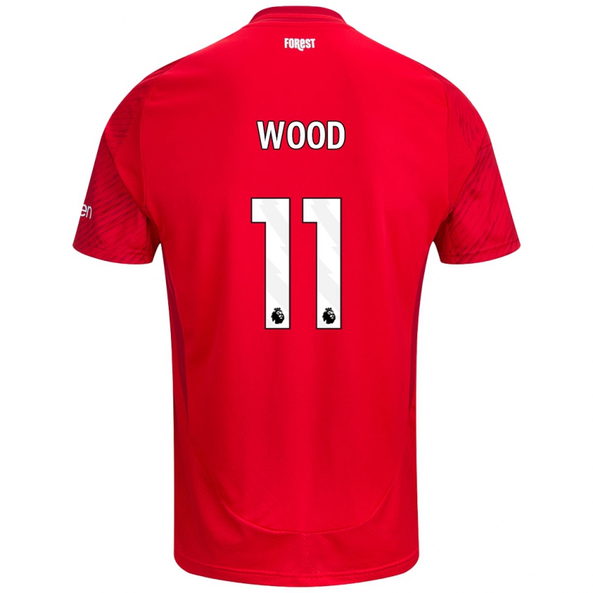 Dámské Chris Wood #11 Červená Bílá Domů Hráčské Dresy 2024/25 Dres