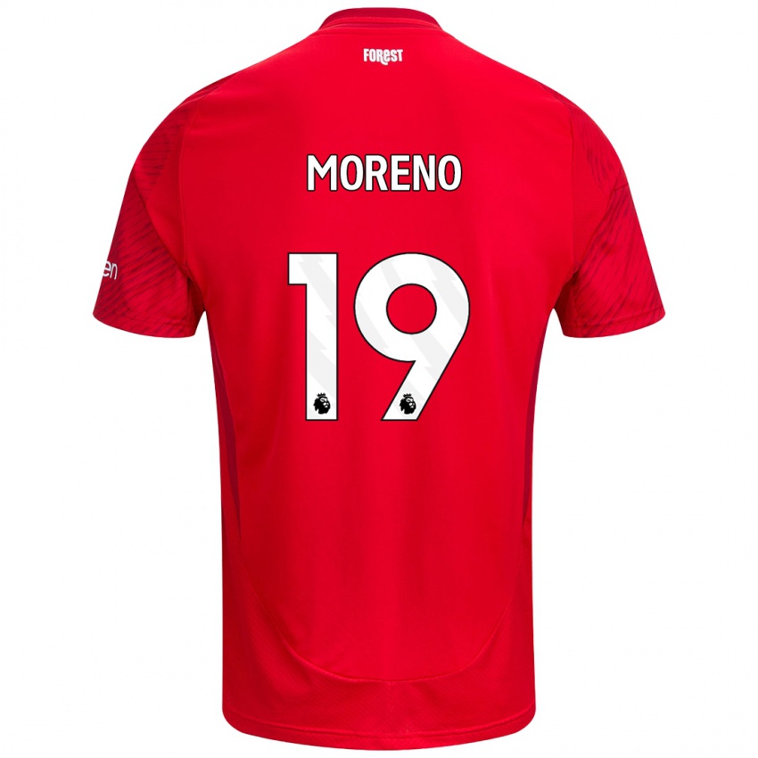 Dámské Alex Moreno #19 Červená Bílá Domů Hráčské Dresy 2024/25 Dres