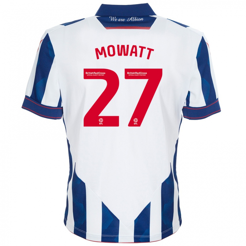 Dámské Alex Mowatt #27 Bílá Tmavě Modrá Domů Hráčské Dresy 2024/25 Dres