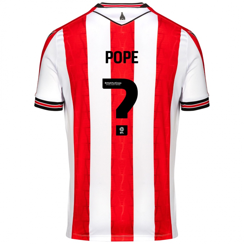 Dámské Ollie Pope #0 Červená Bílá Domů Hráčské Dresy 2024/25 Dres