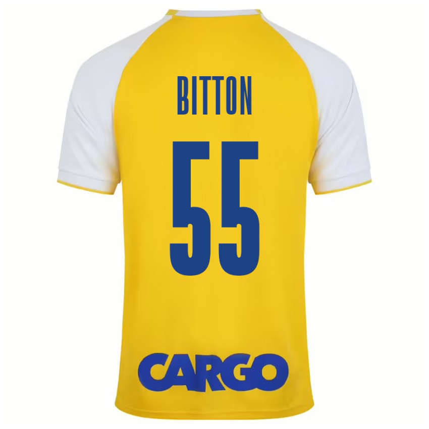 Dámské Nir Bitton #55 Žlutá Bílá Domů Hráčské Dresy 2024/25 Dres