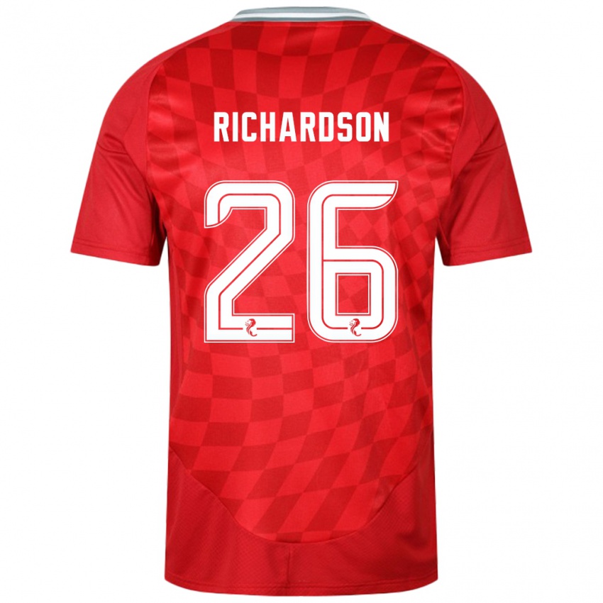 Dámské Jayden Richardson #26 Červený Domů Hráčské Dresy 2024/25 Dres