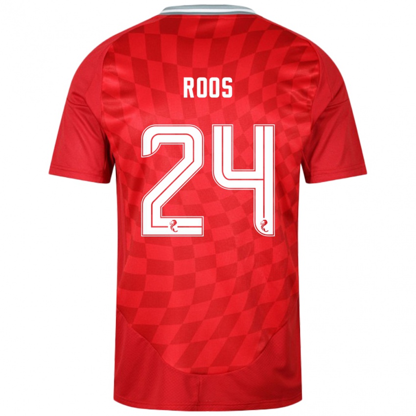 Dámské Kelle Roos #24 Červený Domů Hráčské Dresy 2024/25 Dres