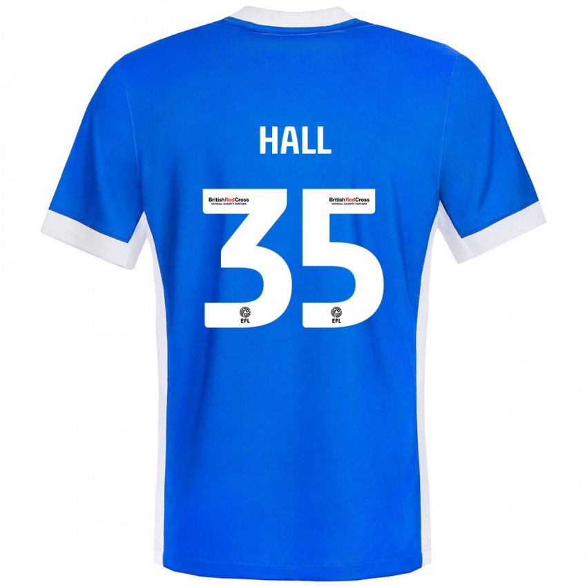 Dámské George Hall #35 Modrá Bílá Domů Hráčské Dresy 2024/25 Dres