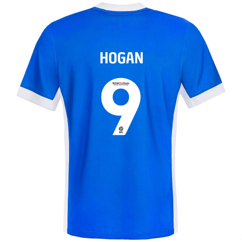 Dámské Scott Hogan #9 Modrá Bílá Domů Hráčské Dresy 2024/25 Dres