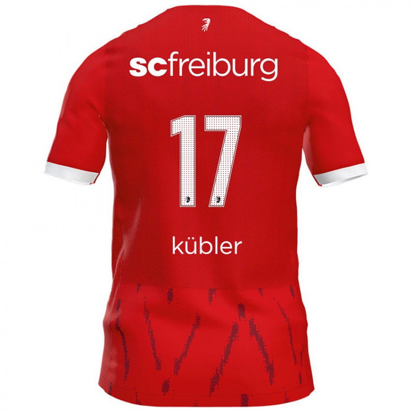 Dámské Lukas Kübler #17 Červený Domů Hráčské Dresy 2024/25 Dres