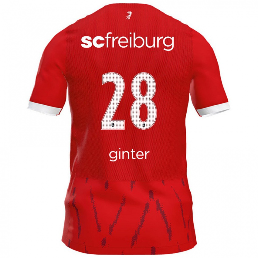 Dámské Matthias Ginter #28 Červený Domů Hráčské Dresy 2024/25 Dres